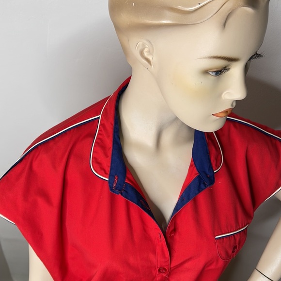 Vintage 70s Nautical Style Day Dress - Picture 12 of 16